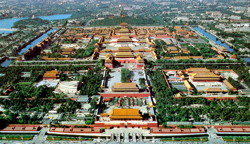 bird's-eye view of the forbidden city